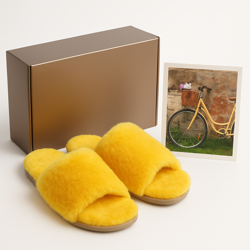 Dovanų rinkinys "Saulė Namuose" - Geltonos Šlepetės