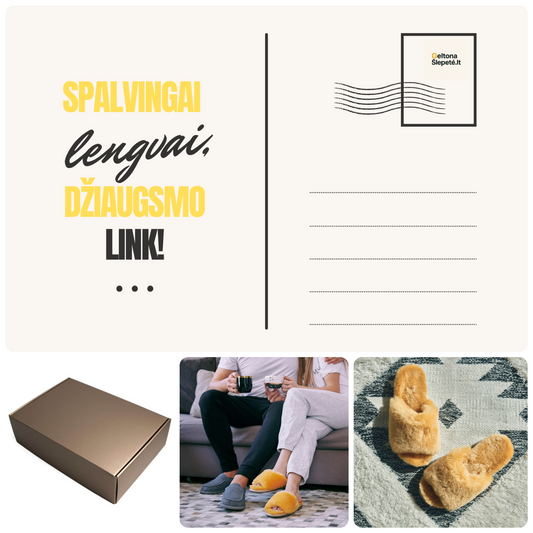 Dovanu rinkinys slepetes dezute atvirukas