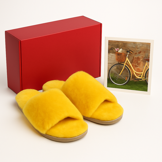 Dovanų rinkinys "Saulė Namuose" - Šlepetės Raudonoje Dėžutėje