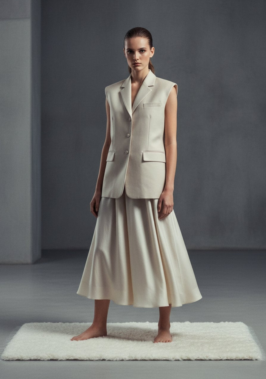 Vilnonis kilimas baltas