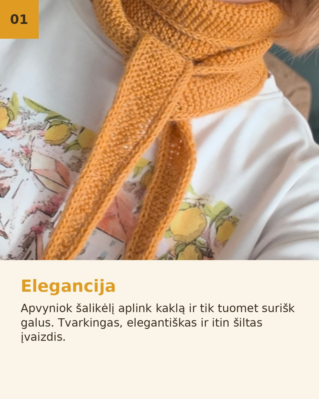 Rankomis megztas alpakos vilnos šalikėlis